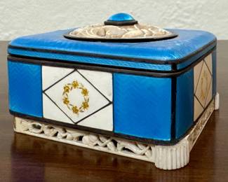 Vintage Enamel Storage Box