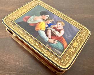 Antique Gold & Enamel Snuff Box