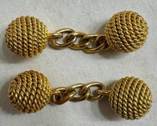 18K Monkey's Fist Cufflinks