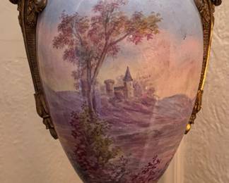 Hand Painted Porcelain Urn