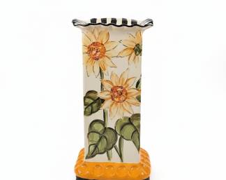 Mackenzie-Childs Sunflower Flower Market Vase