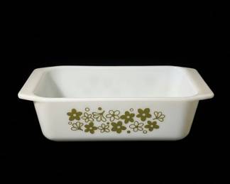 Vintage Pyrex Spring Blossom Green Loaf Pan #913
