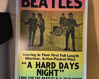 The Beatles A Hard Day's Night Vintage Movie Poster
