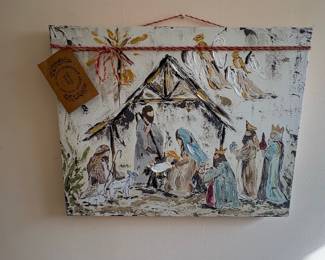 Haley Bush Nativity Canvas Art