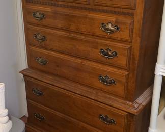 Traditional Cherry Finish Tall Chest of Drawers