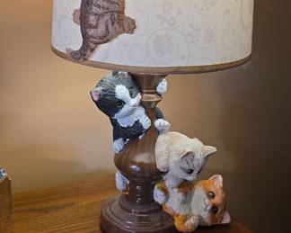 Bradford Exchange Country Kitties Table Lamp