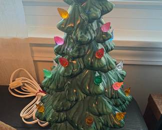 Vintage Ceramic Lighted Christmas Tree
