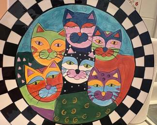 Milson and Louis Hand Painted Decorative Cat Plate