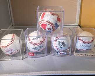 Collection of Four Autographed Major League Baseballs