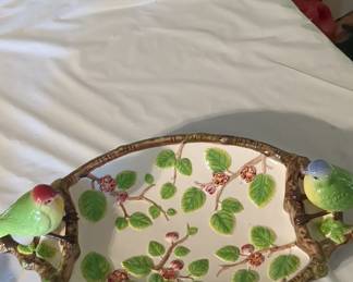 Vintage Avon Springtime Bird and Branch Serving Platter