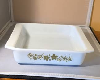 Vintage Pyrex Spring Blossom Green 8-Inch Square Baking Dish