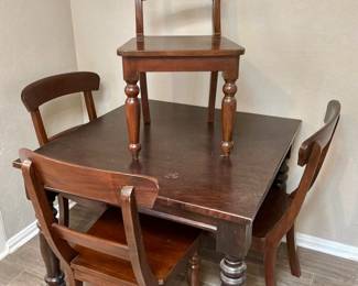 Vintage Dining Table & 4 Chairs
