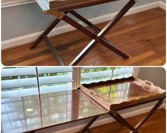 Vintage Baker Furniture “Party Butler” Expandable Bar Table & Tray 