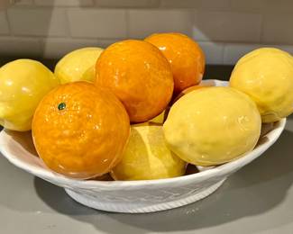 Bowl of Ceramic Citrus 