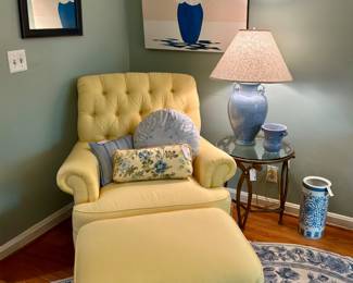 Ethan Allen Chair & Ottoman