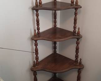 Victorian-Style Four-Tier Corner Whatnot Stand