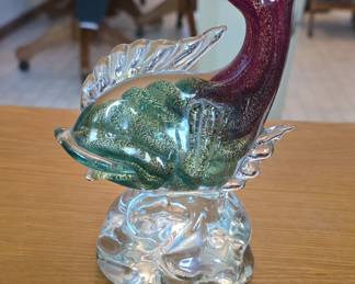 Murano Style Art Glass Fish Figurine