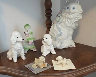 Collection of Five Vintage Ceramic and Resin Animal Figurines