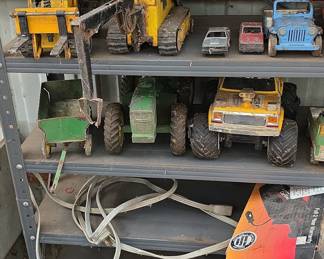 Vintage Automotive Parts and Collectible Toy Assortment