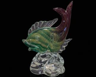 Murano Style Art Glass Fish Figurine
