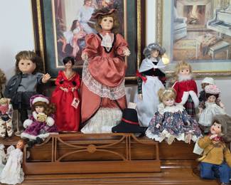 Collection of Assorted Porcelain Collector Dolls
