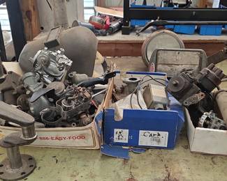 Vintage Automotive Parts and Collectible Toy Assortment