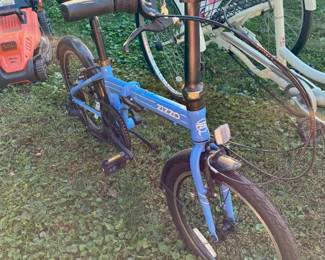 Bike is european style and folds from a 20 inch bike to fit into your arms