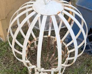 Vintage Metal dome bird cage planter