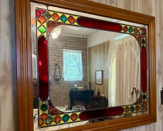 Beautiful stain glass mirror