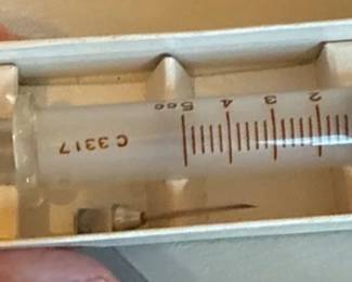 Vintage Glass Syringe in box