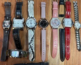 Watch lot of 8 & 2 bands ~ ladies watches untested