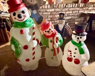 Vintage Blow Molds and Yard Decor