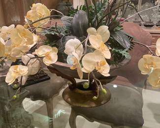 ONE OF MANY CUSTOM MADE FOR THIS HOME SILK ARRANGEMENTS  