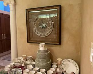 LENOX  HOLIDAY CHINA -HOLLY FILIGREE PATTERN  