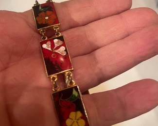 vintage enamel bracelet 