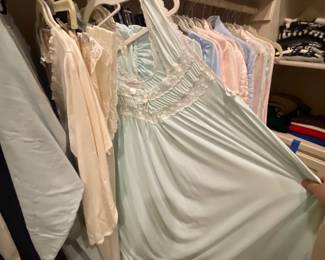 A WALL OF LOVELY ELAINE AND OSCAR DE LA RENTA NIGHTWEAR  