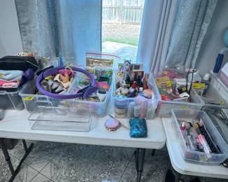 STUFF FOR GIRLS.  BOYS STUFF is in the GARAGE