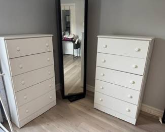 Two 5 Drawer Dressers