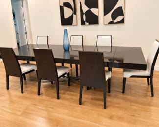 Elegant Modern Dining Room with Blue Vase