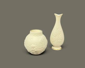 154 LenoxSharonRoseBudVaseNativityCandleHolderwBox