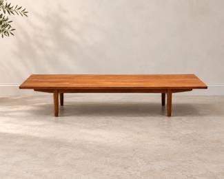16 VintageMidCenturyModernLongLowWoodCoffeeTable