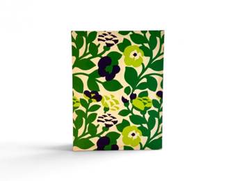 25 VintageGreenFloralFabricWallArtStretchedonWoodFrame