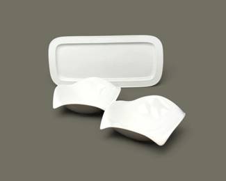 144 RosenthalStudioLineALaCarteWhitePorcelainServingPieces3Pc