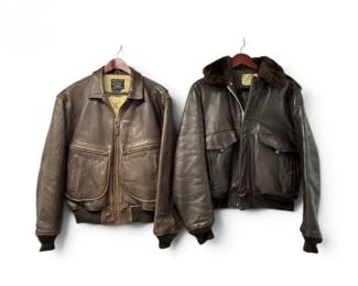 17 VintageAvirexSchottBrosLeatherFlightBomberJackets