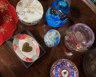 Lots of paperweights