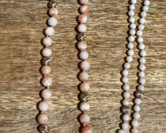 14K Angel Skin Coral Necklaces
