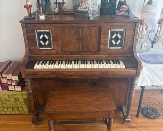 Antique player piano