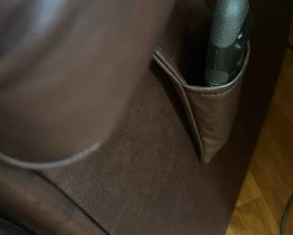 Brown Leather Power Recliner