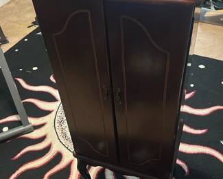 mahogany jewelry armoire