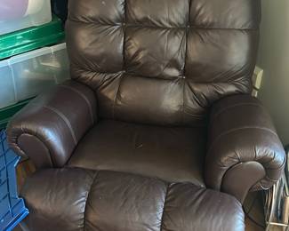 Brown Leather Power Recliner